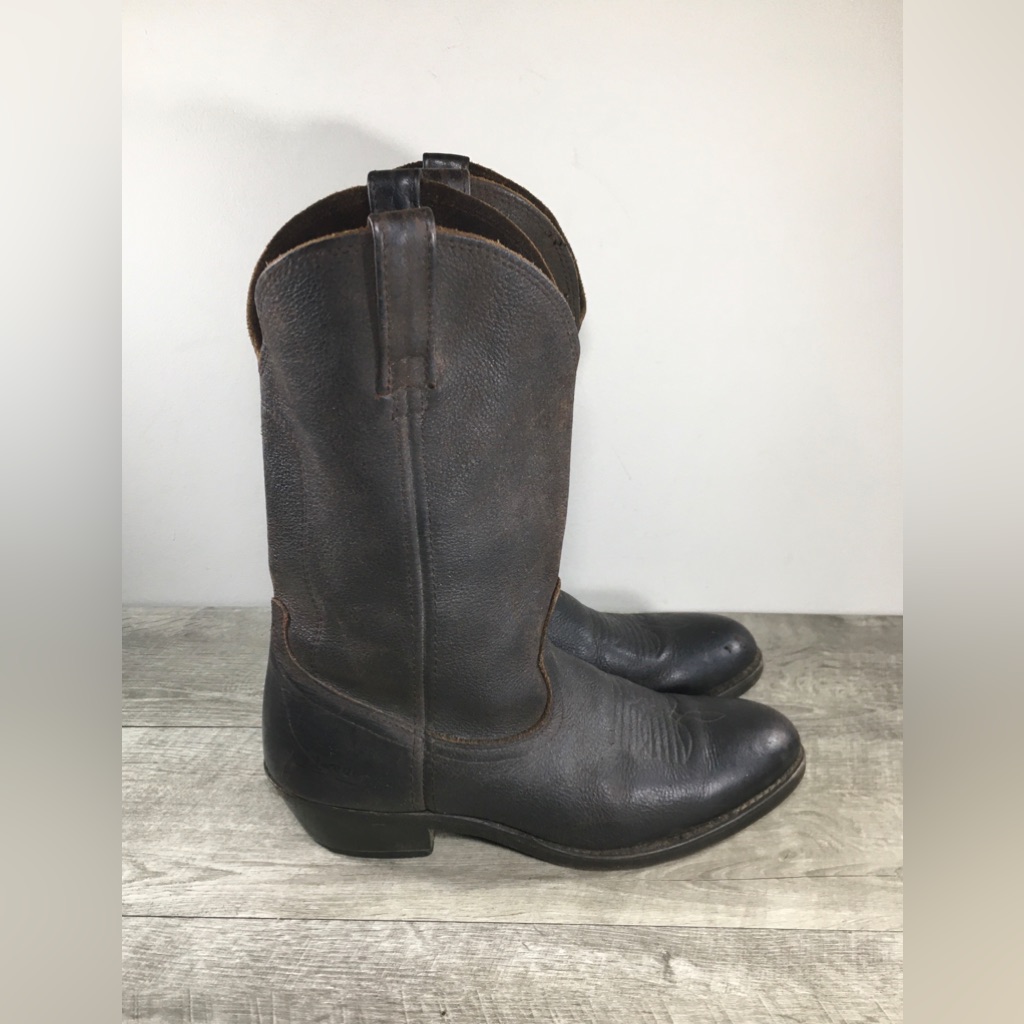 Vintage Laredo Men's 68638 Round Toe Brown Leather Cowboy Western Boots Size 9.5